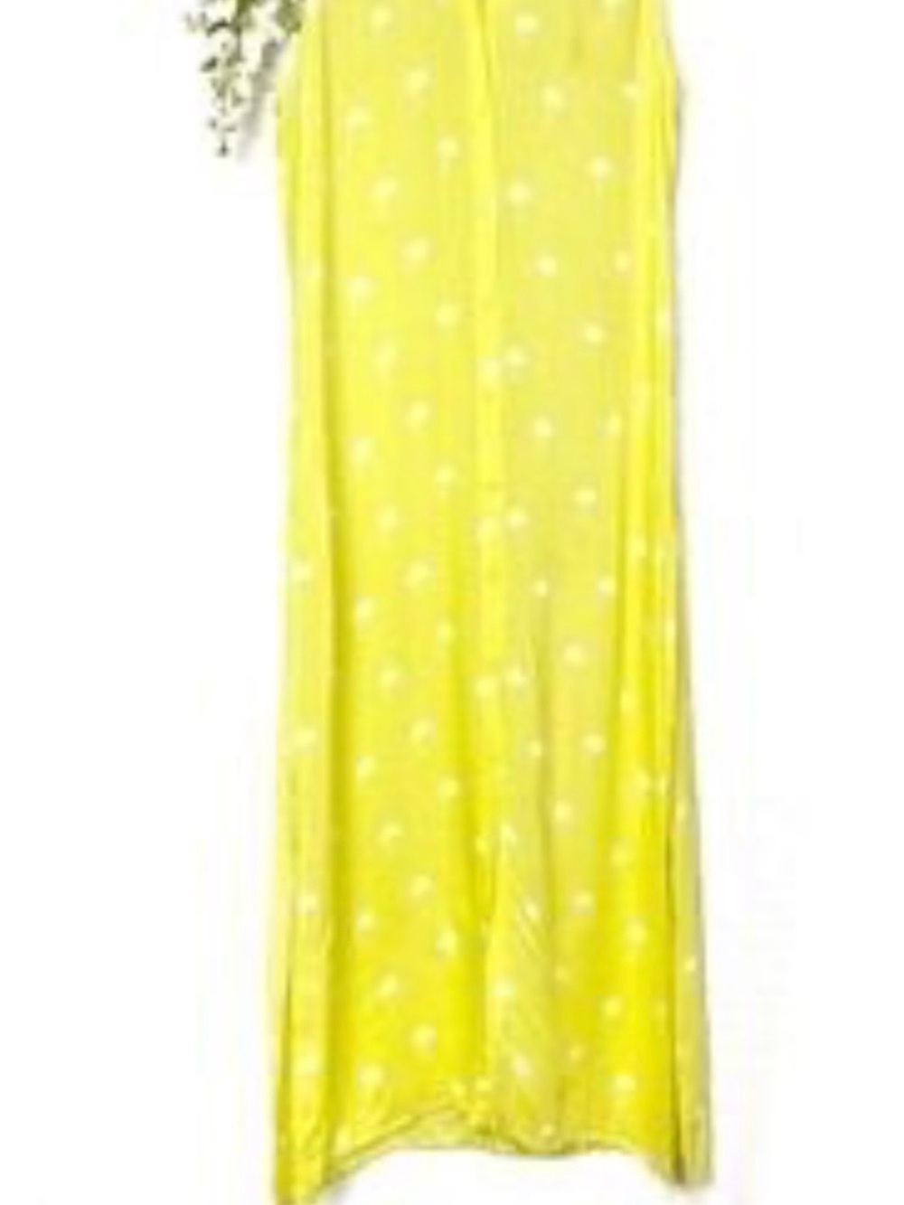 BB DAKOTA SLEEVELESS SHIRT DRESS FEATURING WHITE PALM PRINT  SIZE L